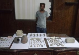 أمين شرطة يحبط سرقة عدد من القطع الأثرية من أحد مخازن الآثار بالمعادي